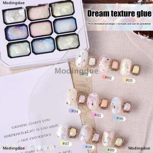 [COD] Modingdue 9สีเจลภาพวาดเจลฝรั่งเศส Ombre ยาทาเล็บเจลยูวีเจลร้านเสริมสวยโฮโลแกรมทำเล็บมือผู้หญิงเล็บ