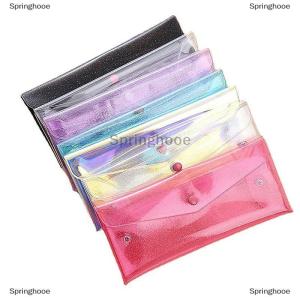 [COD] Springhooe Transparent Laser Cosmetic Bag Makeup Case Pencil Bag Pouch Cute Glitter Pencil Laser Pen Case School Bags For Girls Korean Stationery