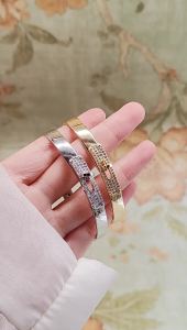 Viviann Classic Luxury Zirconia Charm Bracelets For Women Fashion Brand Jewelry Elegant Knot Bangle Gold Color Full Crystal Stone Open Bangle For Women Delicate Punk Girls Silver Color Geometric Bangle Jewelry