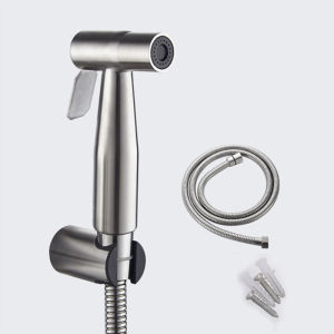 สายฉีดชำระ ที่ฉีดก้น ทำจากสแตนเลส ที่ฉีดชำระก้น หัวฉีดชำระ ที่ฉีดตูด ทนทาน ไม่เป็นสนิม หัวชำระ สแตเลส สายฉีดชำระ อุปกรณ์ในห้องน้ำ