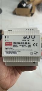 Bộ nguồn 24V 2.5 A gắn thanh ray nhôm Mean  Well DR-60-24