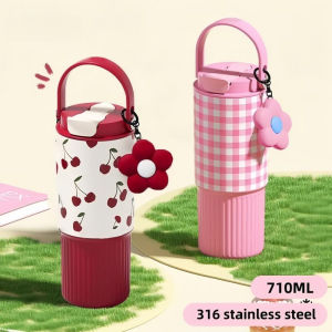 710ML Water Bottle 316 Stainless Steel  Vacuum Tumbler Thermos Bottle Insulated  Hot &Cold Thermos Cup Office Outdoor