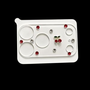 AD8T2 Diamond 3D Cherry Glass Camera Protector Clear HD Full Cover Lens Film Luxuruy Anti Scratch Camera Lens Cover for iPhone 17 Pro Max 17Pro