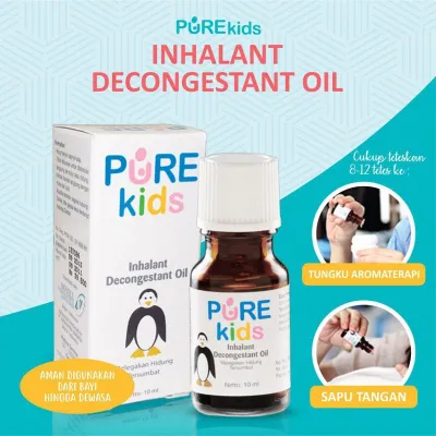 Pure Kids Inhalant Decongestant Oil 10ml / oil flu/ aroma terapi bayi / pilek