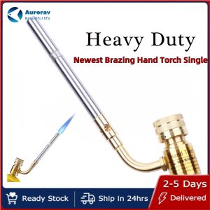 Newest Brazing Hand Torch Single Heavy Duty Gas Burner Mapp Welding Torch Flame Brazing