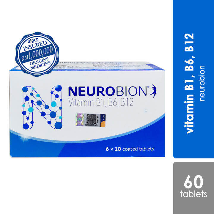 Neurobion Vitamin B1 B6 B12 (60s) / Relieves Numbness / Nerve Pain ...