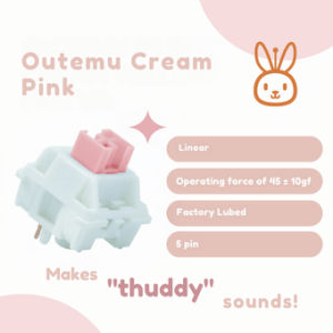 ⚡[Local Seller/INSTOCK]⚡ Outemu Cream Pink Linear Switches Custom Mechanical Keyboard Hotswap | 1 qty = 5 switches
