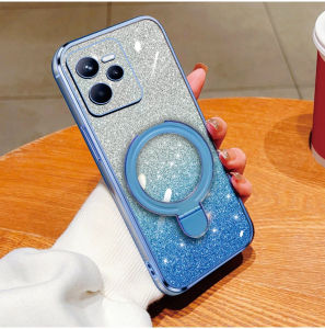 Casing Magsafe Realme C35 Narzo 50A Prime Luxury Gliter Premium TPU Ring Magnetic Soft Case