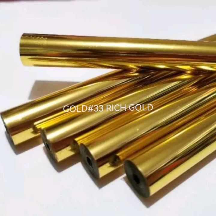 8" x 10meters RICH GOLD LASER TRANSFER FOIL / TONER ACTIVATED FOIL REACTIVE FOIL FOR PAPER