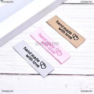 [COD] ZHONGYI0 50 cái nhãn vải thủ công Thẻ thêu in Phụ kiện May tự làm