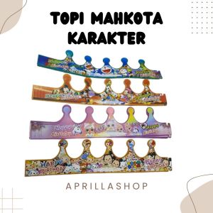 Topi Mahkota Ulangtahun Karakter / Topi Ulangtahun Mahkota isi 10