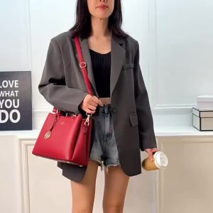 New womens bag simple and stylish large-capacity soft leather handbag textured womens kangaroo bag versatile style