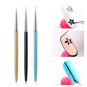 Super Thin Manicure Nail Art Design Liner Brush Pen (3nos in 1)超细日式美甲拉线笔3支套装彩绘笔画花笔