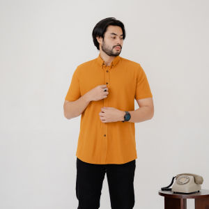 Hey Man Kemeja Pendek Pique - Light Brown