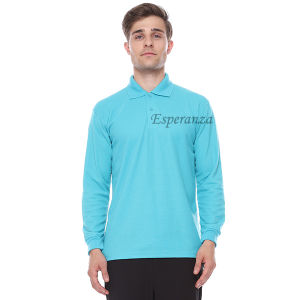 Kaos Polo Shirt Lengan Panjang Esperanza - TPJ Hijau Tosca