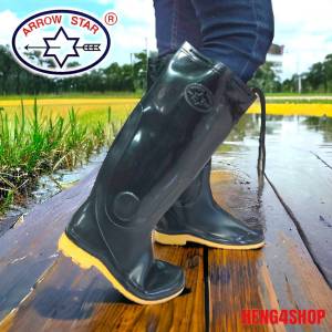 รองเท้าบูท รองเท้าบูทกันน้ำ เนื้อไฟล่อน Red apple