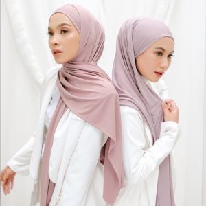 Jifang Plain Jersey Modal Cotton PASHMINA Instant Hijab Bahan Jersey Instant Hijabs WJ941