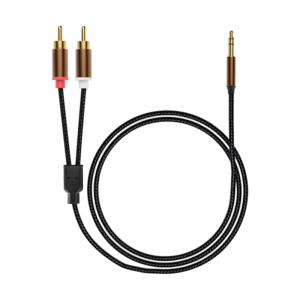 ตัวผู้เป็นตัวอะแดปเตอร์สายเคเบิล2RCA พรีเมี่ยมสำหรับเครื่องขยายเสียงและอุปกรณ์มือถือ
