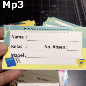 (ISI 5-10) Stiker Nama untuk Buku Pelajaran Sekolah – Praktis & Siap Pakai