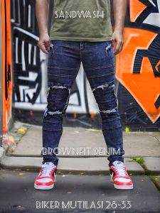 Celana Jeans Pria Bikers Celana Cowok Dewasa Terbaru 2025 Celana Laki Laki Panjang Kece keren Fashion Pria Distro Kekinian