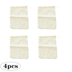 Polocat 4pcs Drawstring type traditional Chinese medicine filter residue bag decocted medicine filter brewed tea bag kitchen soup bag halogen material sachet residue bag