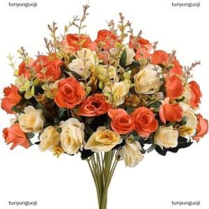 [COD] tunyunguoji 1 cái LụA Hoa Hồng Nhân Tạo trang trí nhà cưới Giáng sinh cô dâu bó hoa thủ công Album ảnh Vòng hoa đạo cụ chụp ảnh