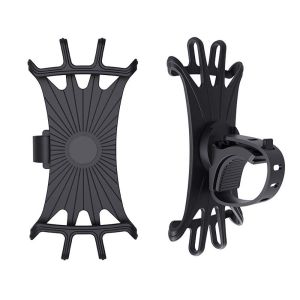 RUCHO Telephone Soft Adjustable Anti-Shock Bicycle Accessories Handlebar Mount Anti-slip Mobile Bracket Bike Phone Stands Bicycle Phone Holder Phone Holder