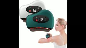 ThermaEdge Foot & Muscle Scraper - Electric Fascia Tool with Constant Temperature 12 Massage Levels & 10ml Lotion Triple Action Crafted Frame for Plantar Care (Green)
