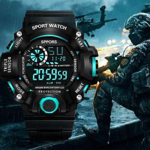 Kingvirus...Jam Tangan Pria Sport Digital Watch Waterproof Anti Air Militer Mewah Kuarsa Arloji Olahraga Modis Merek Terkenal Kasual Top Tampilan Ganda LED Elektronik Multifungsi Banyak Fitur Full Black DIGITAL4 [ KING VIRUS ] COD Amanah