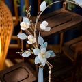 MZP Chinese Hair Accessories Retro Girl Hair Accessories Ancient Headwear Hair Band Chinese Wedding Bride Headpiece Metal Hairpin Tassel Ribbon Hanfu Hair Crown Ancient Style Hairpin Chinese Style Headwear Flower Headband. 