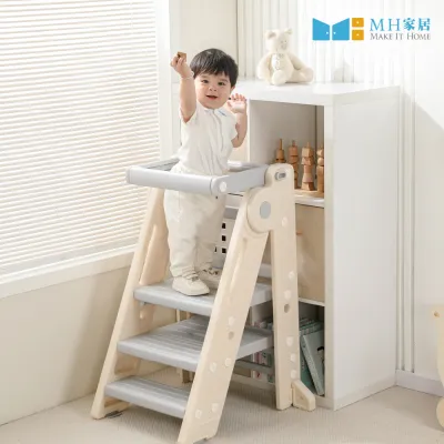 Foldable Learning Tower Montessori | Toddler Kitchen Helper & Step Stool | Kids Sink Climbing Ladder
