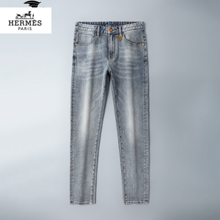 2022 Men's Jeans Brand Fitted Straight Lightweight Jeans Classic