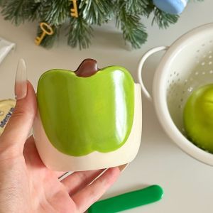 Cute Red Apple Green Apple CupCreative Gifts Tea Cups Coffee Mug  Temperature Resistant Ceramics Water Milk Mug Drinkware