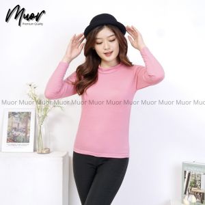 Manset Baju Kaos Lengan Panjang Leher Tinggi/TurtleNeck