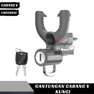 GANTUNGAN HOOK CABANG KUNCI MOTOR MATIC BEBEK FULL BESI UNIVERSAL