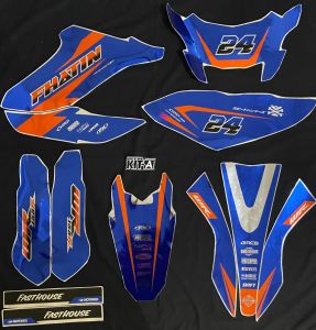 Sticker Decal Motor Yamaha WR 155 Motif Custom BIRU List Oren Crome Silver D-C8-062 C8-196
