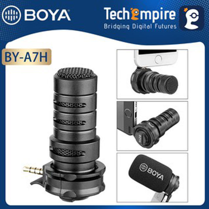 BOYA BY-A7H Plug-In Condenser Microphone Condenser Video Vlogging ...