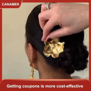 【CANAMEK 】 2 3Pcs Deluxe Flower French Style Hair Comb For Women Retro Court Luxury Noble Hairclip Elegant Fashion Hair Accessories