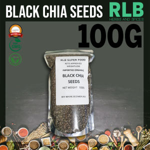 100 grams Organic Pure Natural Black Chia Seeds - Black Chia Seeds - Vegan Keto Diet Chia Seeds for Slimming Weight Loss Great with Shakes Oatmeal and Smoothies for Slimming