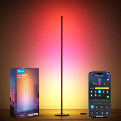 Govee RGBIC Smart Floor Lamp RGBIC LED Floor Lamp H6076 Works with Alexa Google Assistant Music Sync 16 Million DIY Colors & 58 Scene Modes