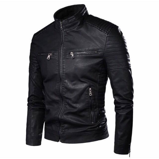 New Classic korean Men's Leather Jacket (#2) | Lazada PH