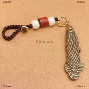 [COD] Biubiuni 1PCS Retro Charm Brass Fish Charms Pendant DIY Ornament Miniature Keychain Jewelry Home Decoration Craft Souvenir Gift