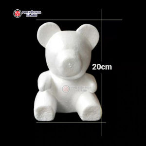 Sỉ Gấu Xốp 20cm Phôi Gấu 20cm Gắn Hoa Trang Trí | Phụ kiện hoa Hà Anh