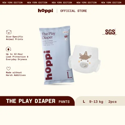 (Travel Pack) Hoppi Play Diaper Pants INSTANT ABSORPTION (M2/L2/XL2/XXL2) x 1 Pack