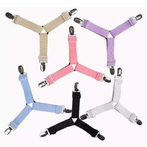 Set 4 kẹp ga giường drap chống xê dịch dây buộc đàn hồi điều chỉnh cho ga giường tiện ích
