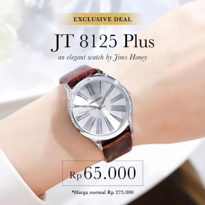 JIMSHONEY - JT 8125 PLUS JAM TANGAN WANITA (FREE BOX & BATERAI)
