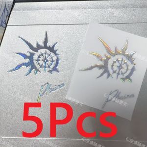 5Pieces  Metal Sticker Khaslana Phainon NeiKos496 Halo Attributes Personalized signature Decorative Sticker