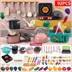 Kids Kitchen Toys Set 92/69/59 PCS Play Food with Pots Pans & Utensils Small Pretend Cooking Toys for Toddlers Girls Boys Gift2026
