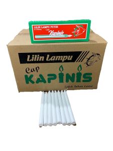 40 Pack Lilin Putih Cap Kapinis Tipe KH Isi 8X40 Pak Candle Mati Murah Lampu Grosir (Karton)