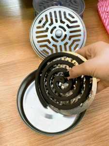 Khay Đựng Nhang Muỗi Inox Có Nắp Đậy hộp đựng nhang muỗi